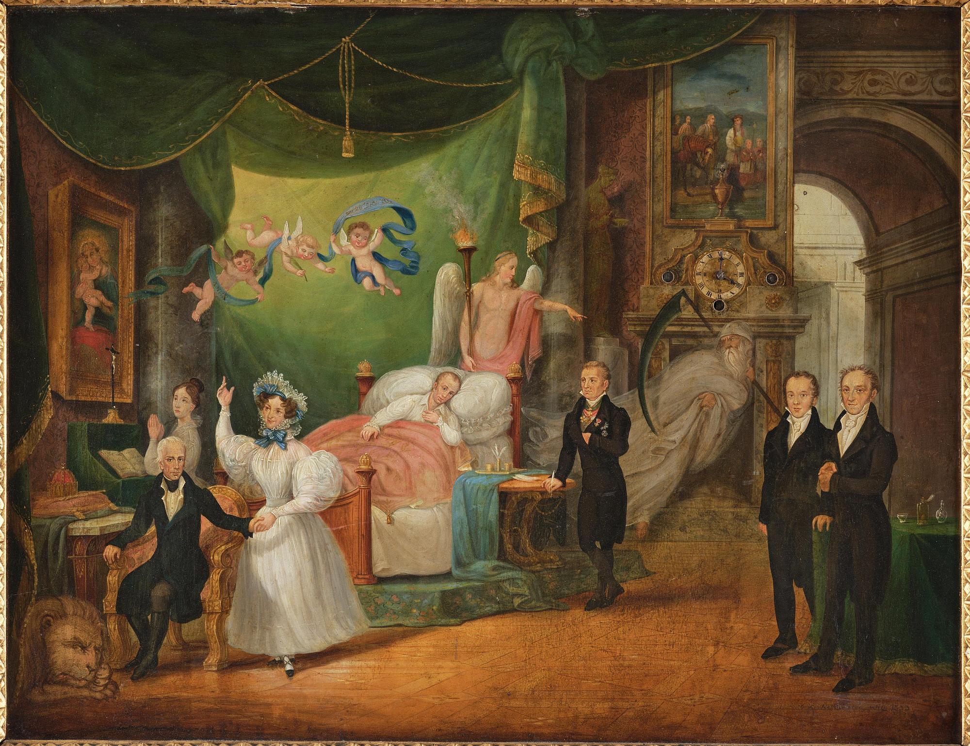Carl Ludwig Hofmeister, The hour has struck. Clock painting.