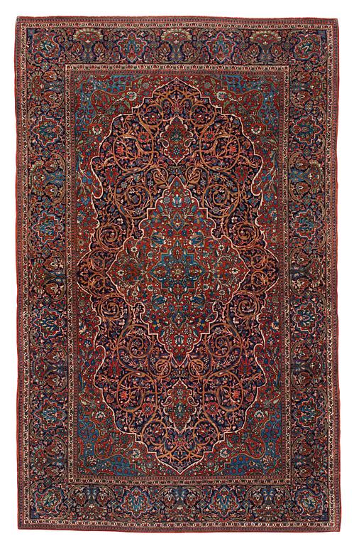 RUG. Semi-antique Kashan, possibly Motachem.  208,5 x 132,5 cm.