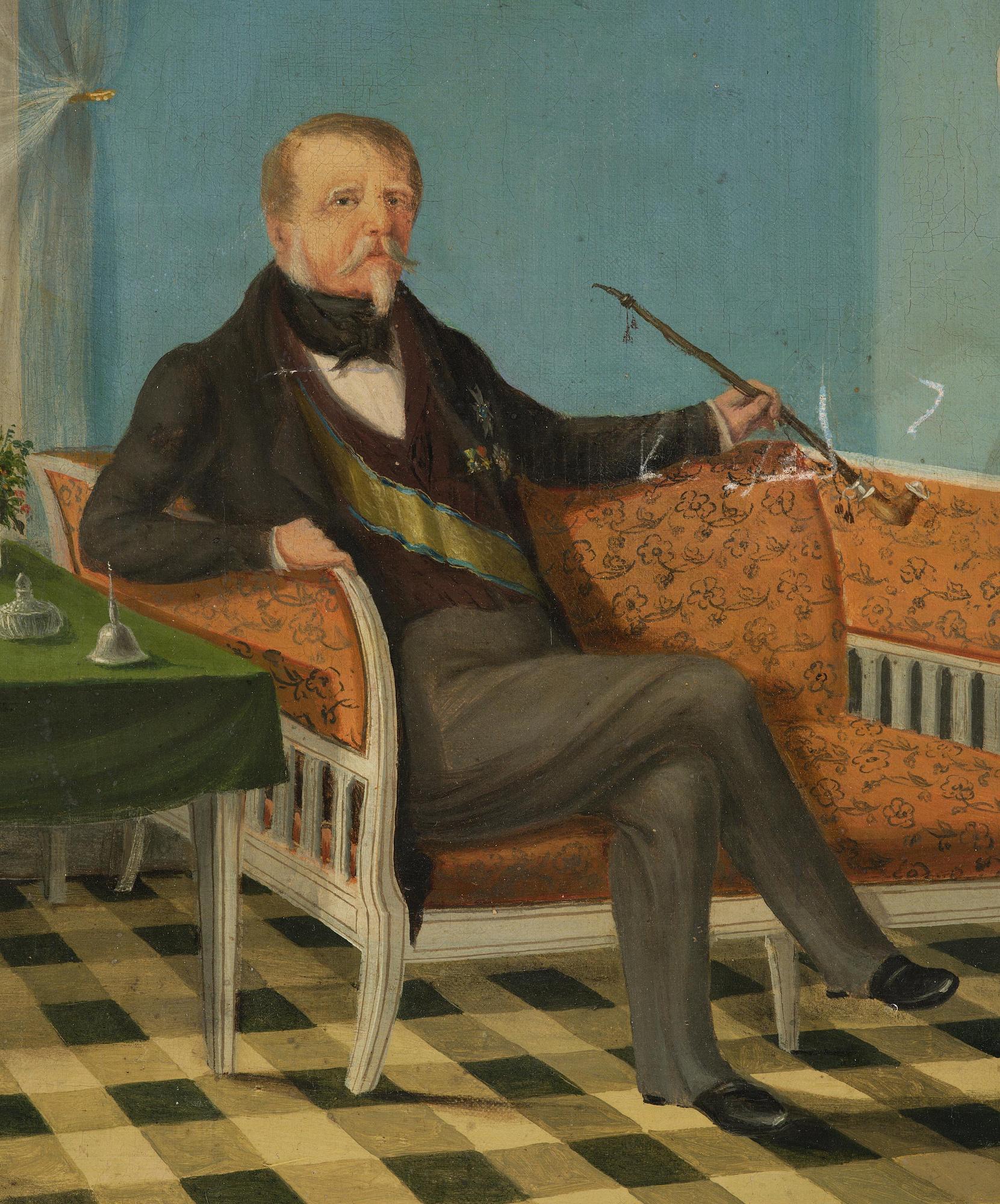 Axel Otto Mörner, Self-portrait of Colonel Axel Otto Mörner of Morlanda at Skedhult Manor, Eksjö, Småland.