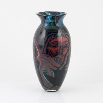 Eva Englund, a 'graal' glass vase, Orrefors Gallery, 28/30, Sweden 1990.