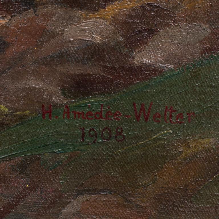 HENRI AMÉDÉE-WETTER, olja på duk. Signerad och daterad 1908.