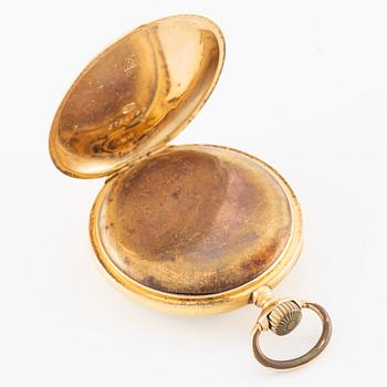 Longines, fickur, 18K guld, 49 mm.