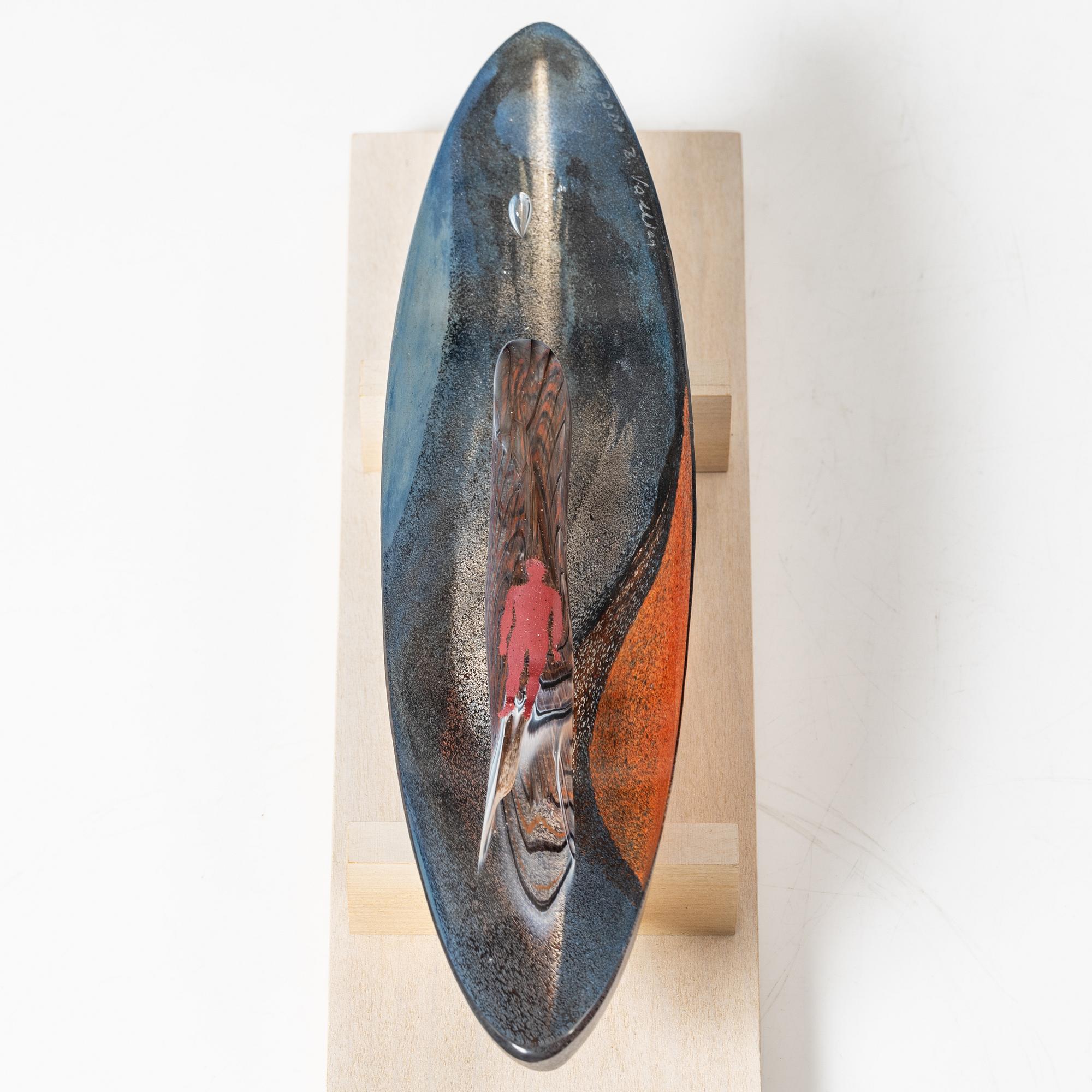 Bertil Vallien, a boat, Kosta Boda.