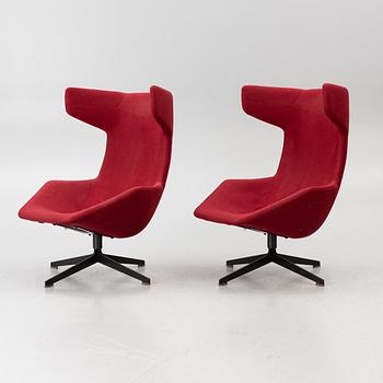 Alfredo Häberli, armchairs, a pair, “Take a Line for a Walk”, Moroso, second half of the 20th century.