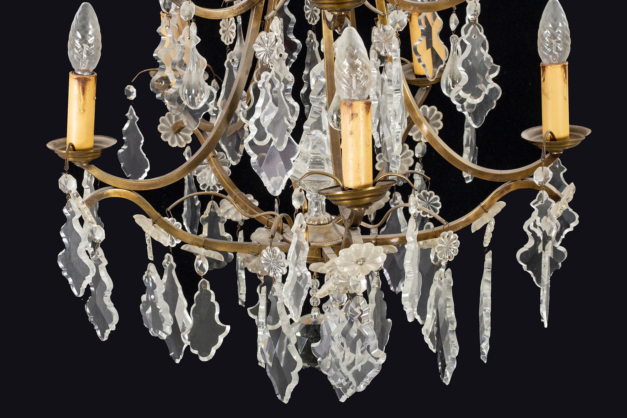 A Baroque style chandelier, first half of the 20th century/middle.