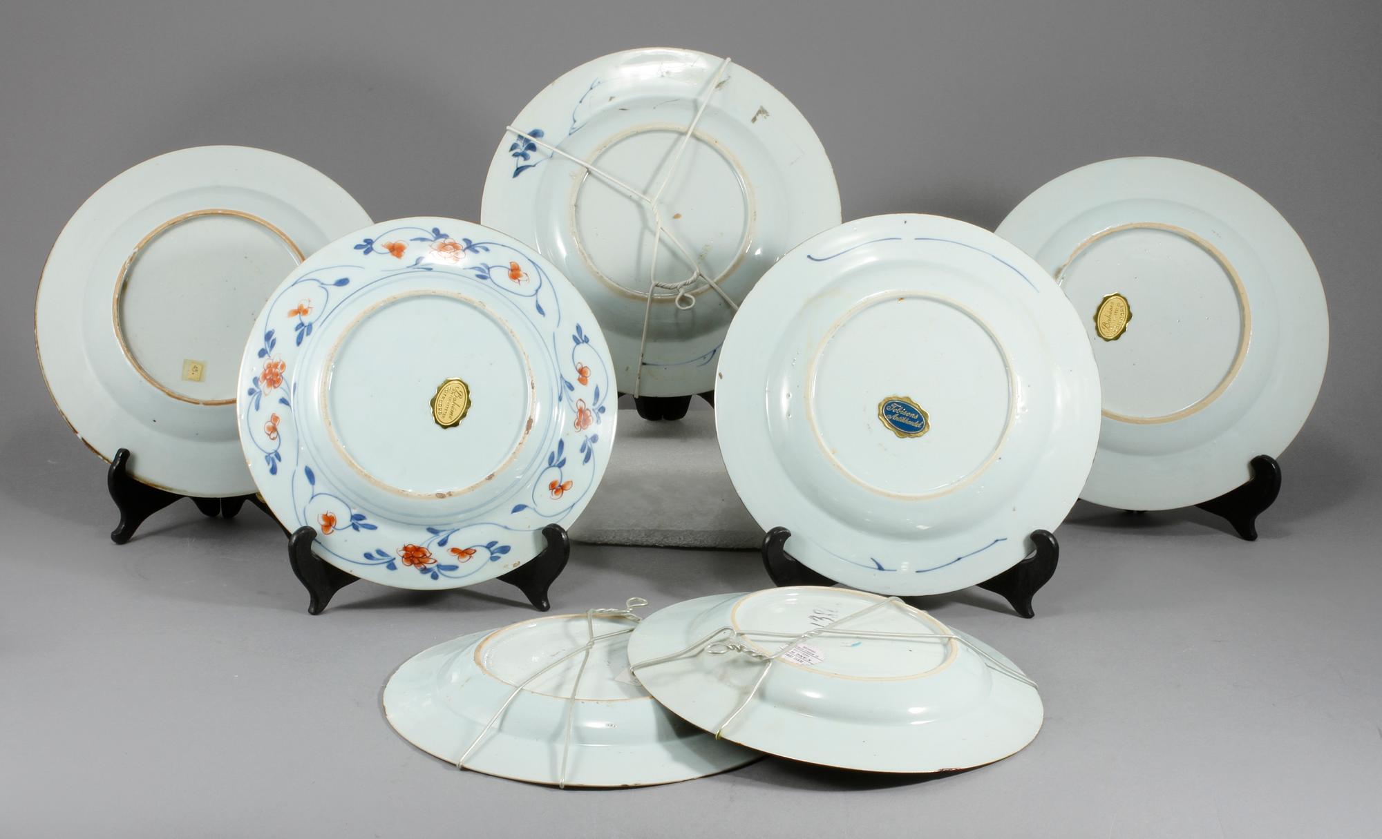TALLRIKAR, 12 st, porslin, Kina, 1700-tal.