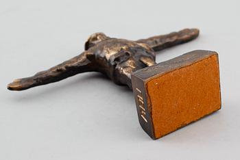 SKULPTUR, brons, för ABU, signerad HjE, 1900-talets andra hälft.