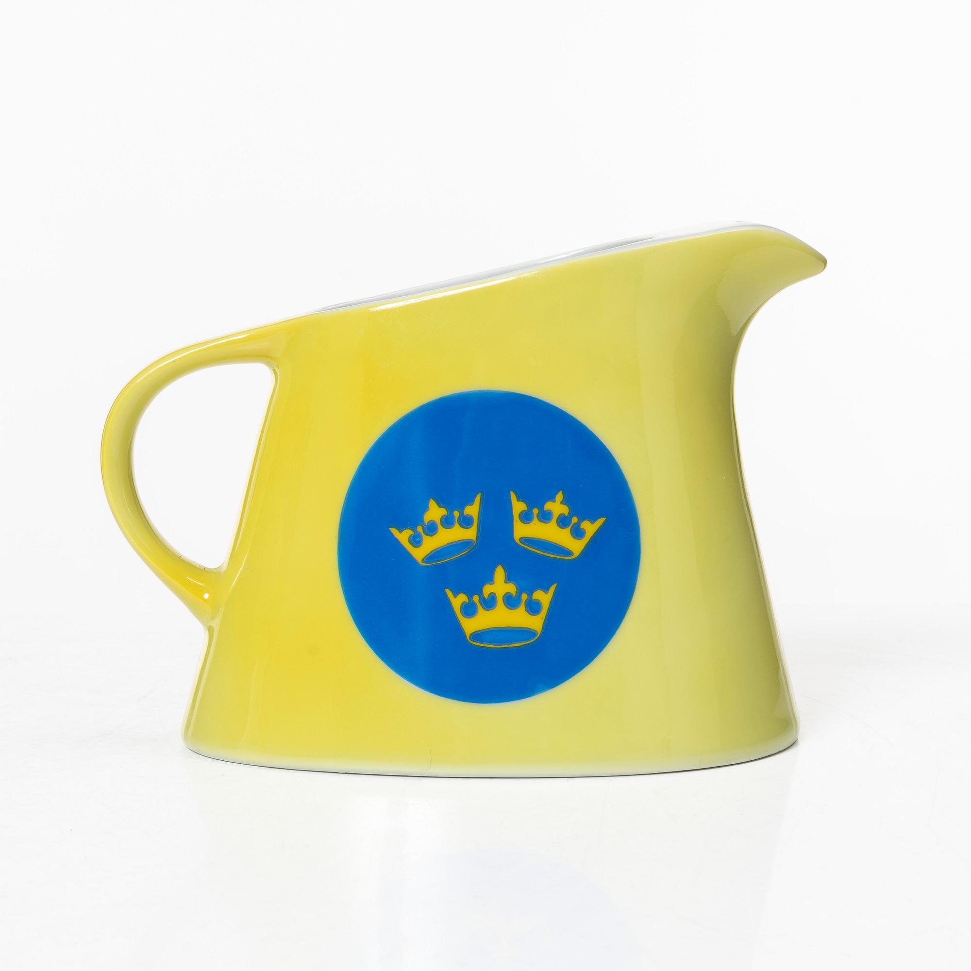 A porcelain water jug, 'Svenska Amerika Linjen', mid 20th Century.