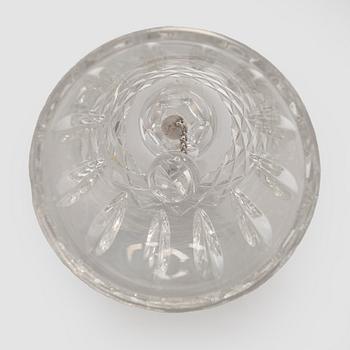 A set of 13 dessert bowls / champagne glasses, Waterford. and a table clock.