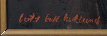 BERTIL BULL HEDLUND, olja på pannå, sign.