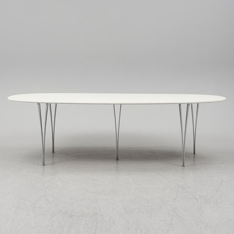 PIET HEIN & BRUNO MATHSSON, a 'Superellips dining table from MIAB/Fritz Hansen, 1982.