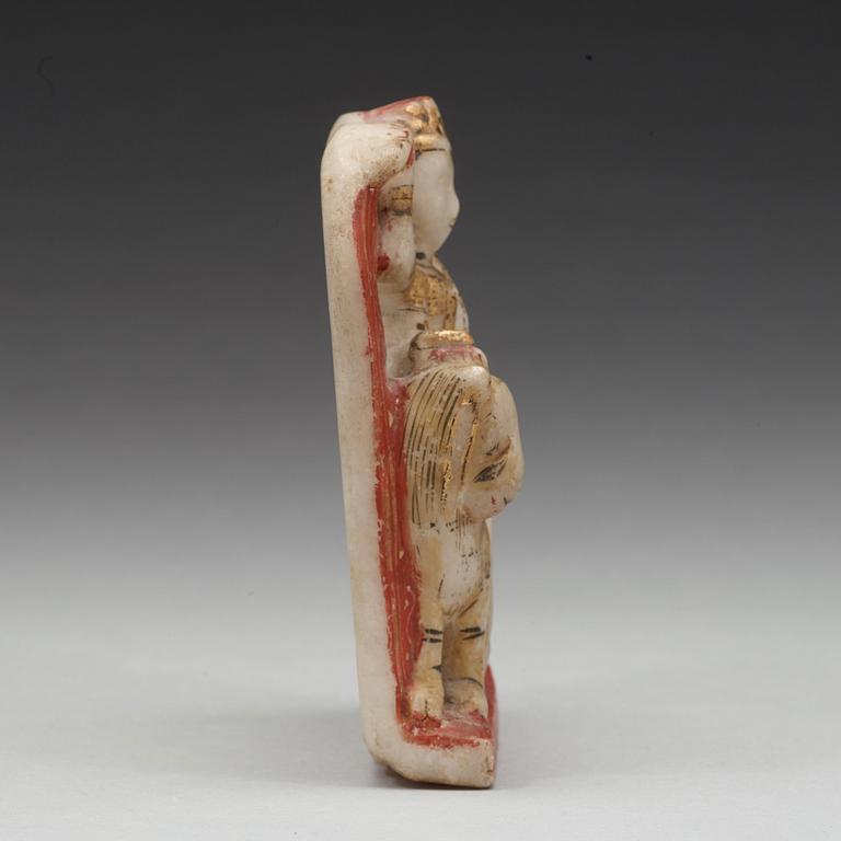 GUDOM, alabaster. Indien, 1800-tal.