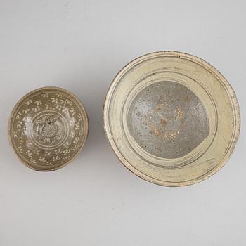 Two ceramic bowls, Korea, Goryo/Koryo (918-1392).