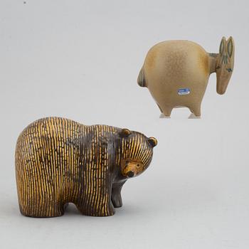 Lisa Larson, two stoneware figurines, Gustavsberg.