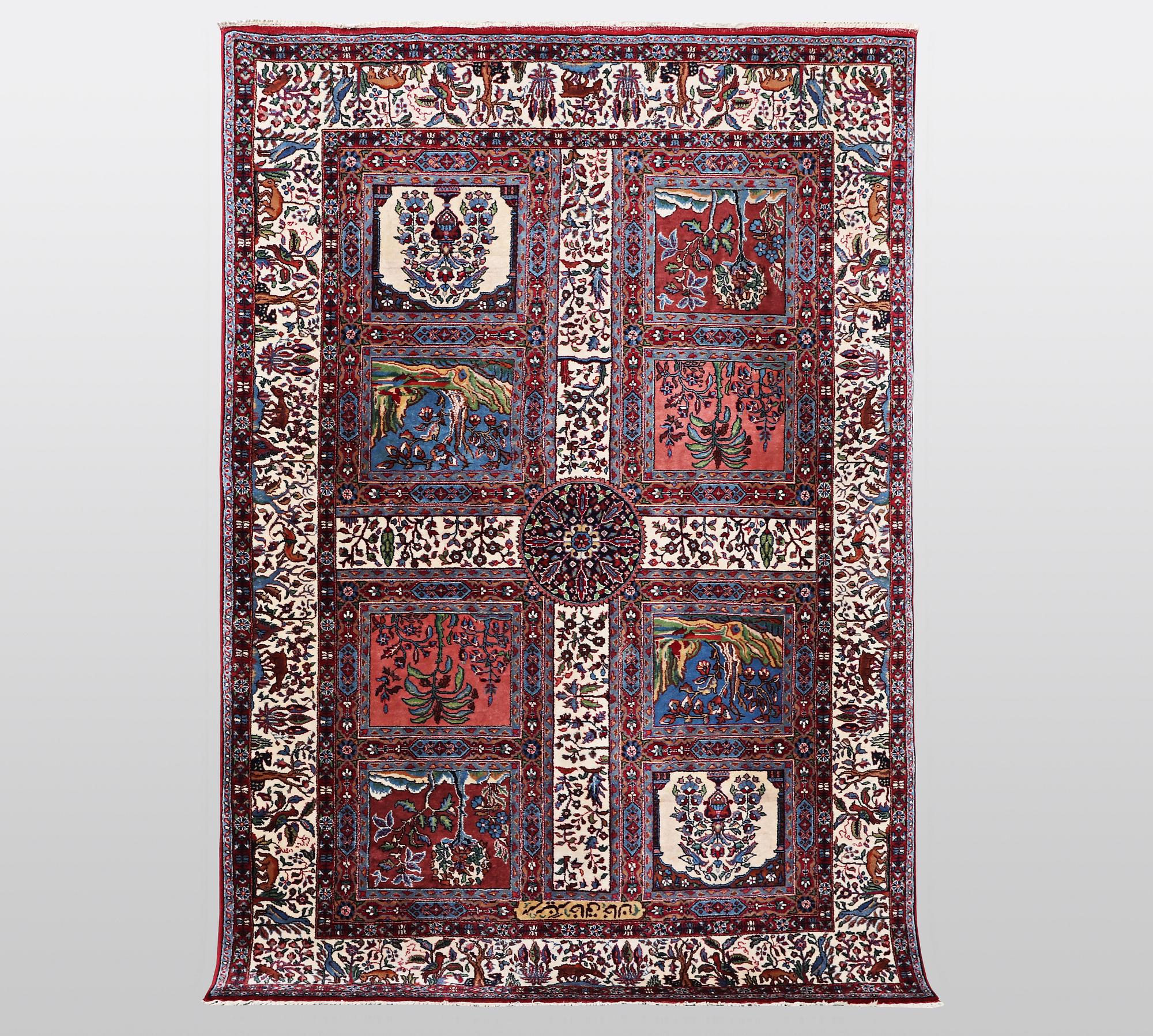 A rug, semi-antique rug Kirman, signed, circa 248 x 169 cm.