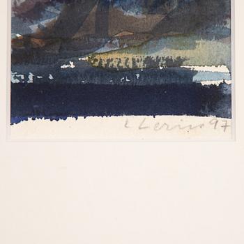 Lars Lerin, Storm clouds, Lofoten.