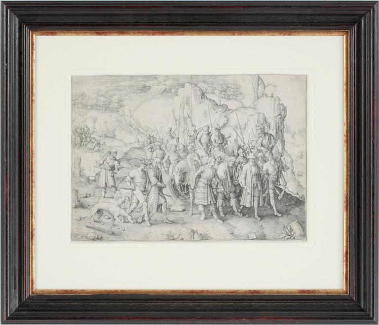 LUCAS VAN LEYDEN, kopparstick, "The conversation of Saint Paul", 1509.