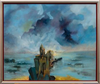 ALI ABOU, olja på pannå, signerad och daterad -96.