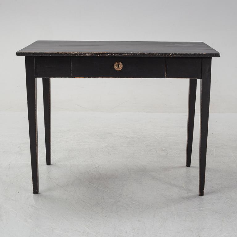 A painted Gustavian style desk, circa 1900.
