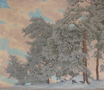 404. Gustaf Fjaestad, Winter scene from Glava.