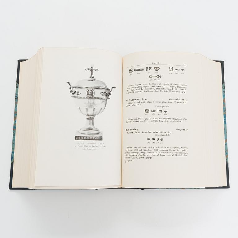 Five books about Finnish, Swedish and Danish silver and one with world gold hallmarks.