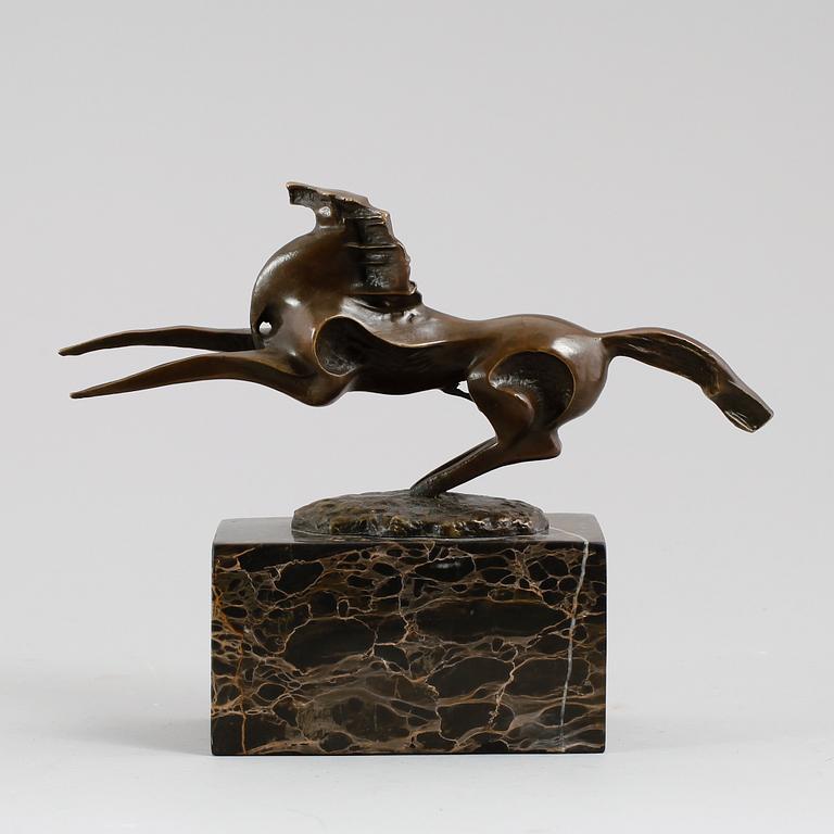 MAX MILO, skulptur, brons, "Galopperande hingst", signerad.