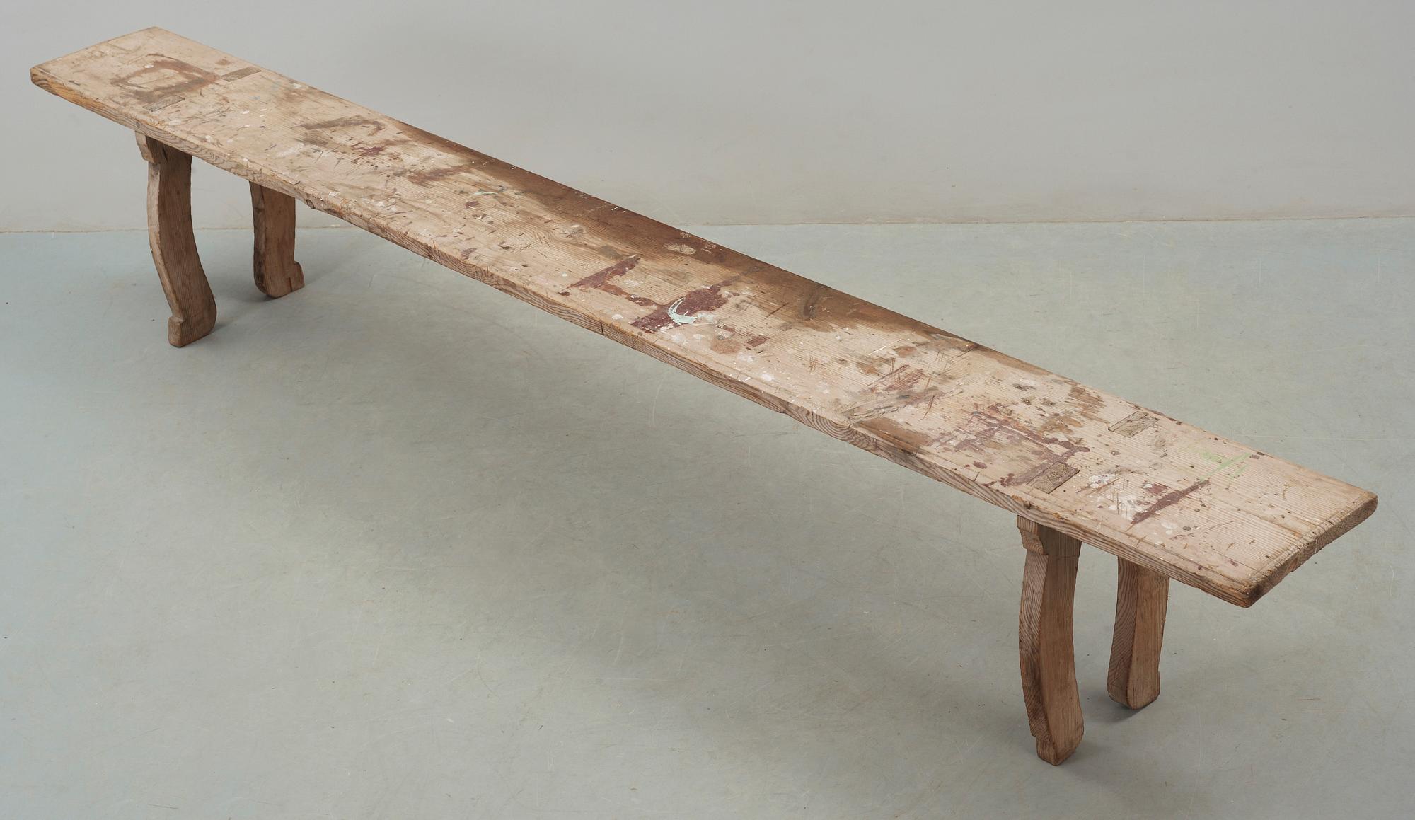 LÅNGBÄNK, allmoge, daterad 1818.