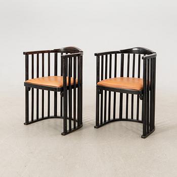 Josef Hoffmann, armchairs a pair attributed to the first half of the 20th century.