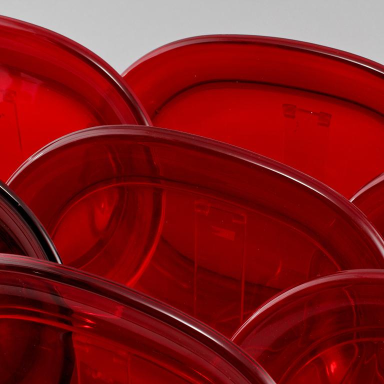 HUMMERTALLRIKAR, 7 st, glas, Josef Frank, Firma Svenskt Tenn, Gullaskruf eller Reijmyre, 1900-talets andra hälft.