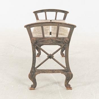 Folke Bensow, trädgårdsbänk, "Parkbänk no 2", Näfveqvarns Bruk.