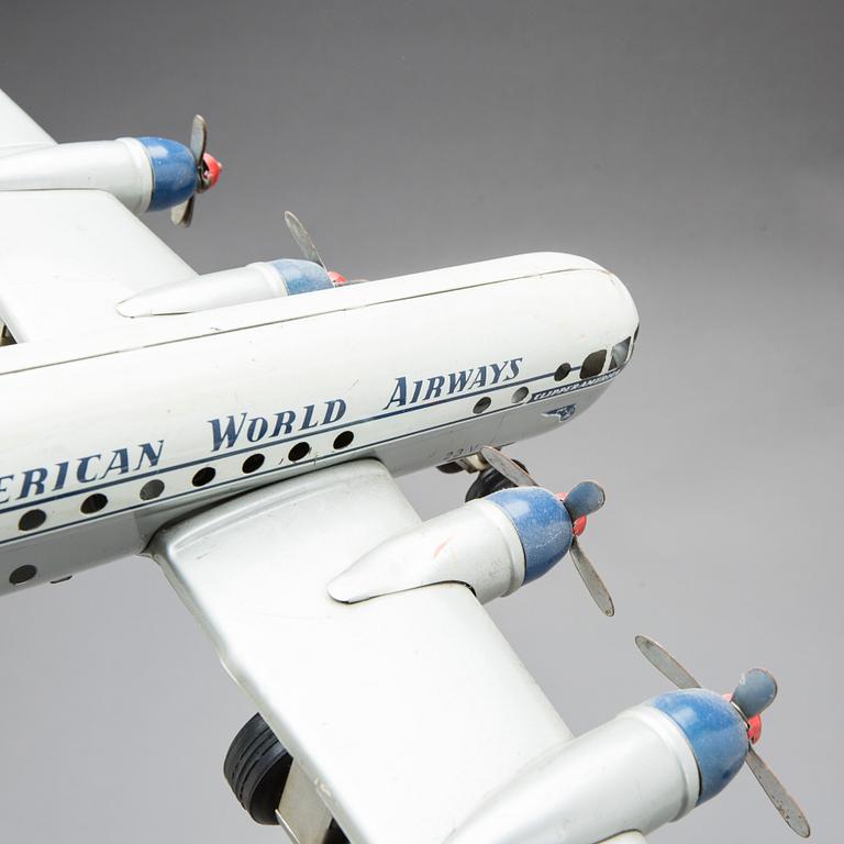 FLYGPLAN, Boeing 377 Stratocruiser.  Pan American World Airways' Clipper. Made in West Germany. 1960-tal.