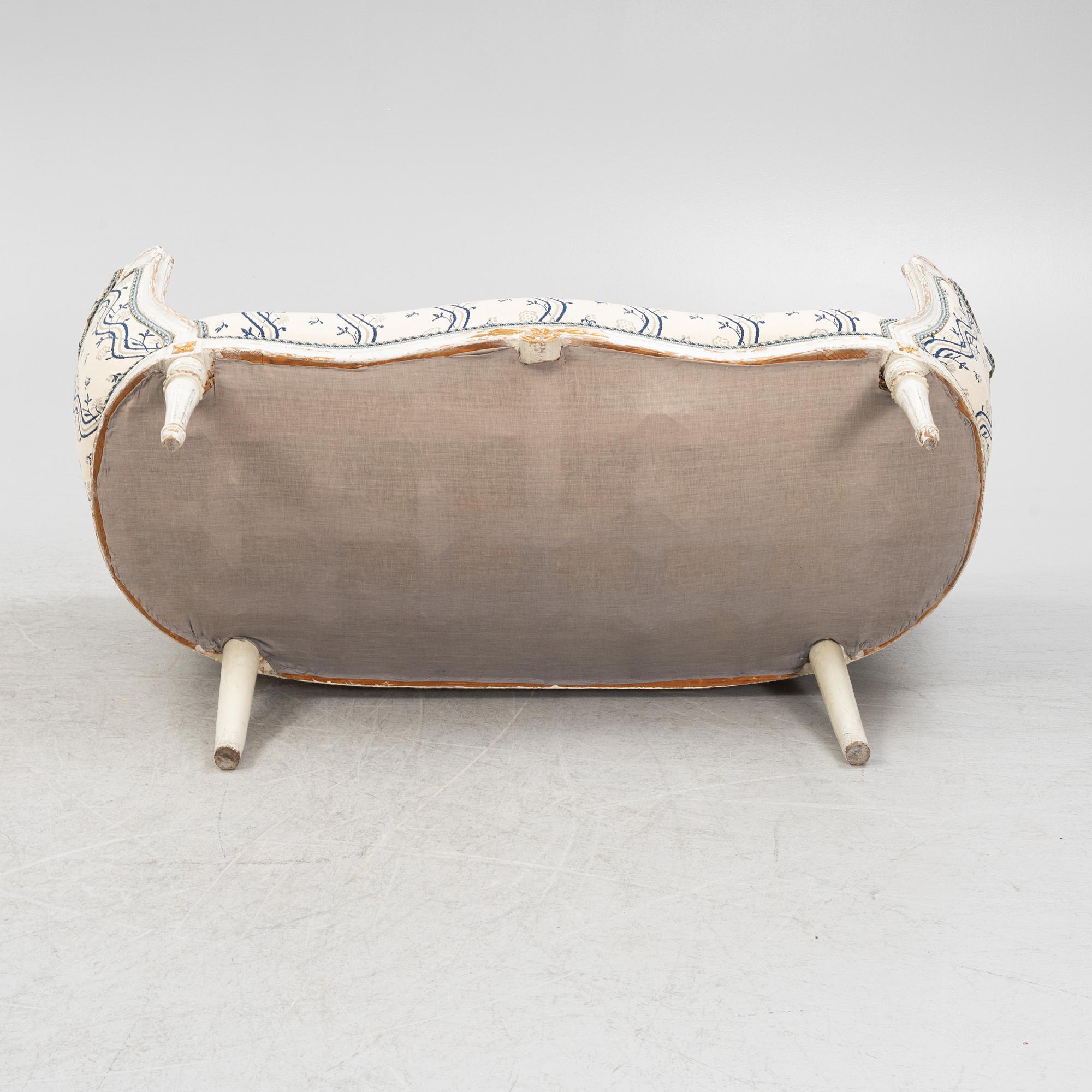 Soffa, gustaviansk, sent 1700-tal.