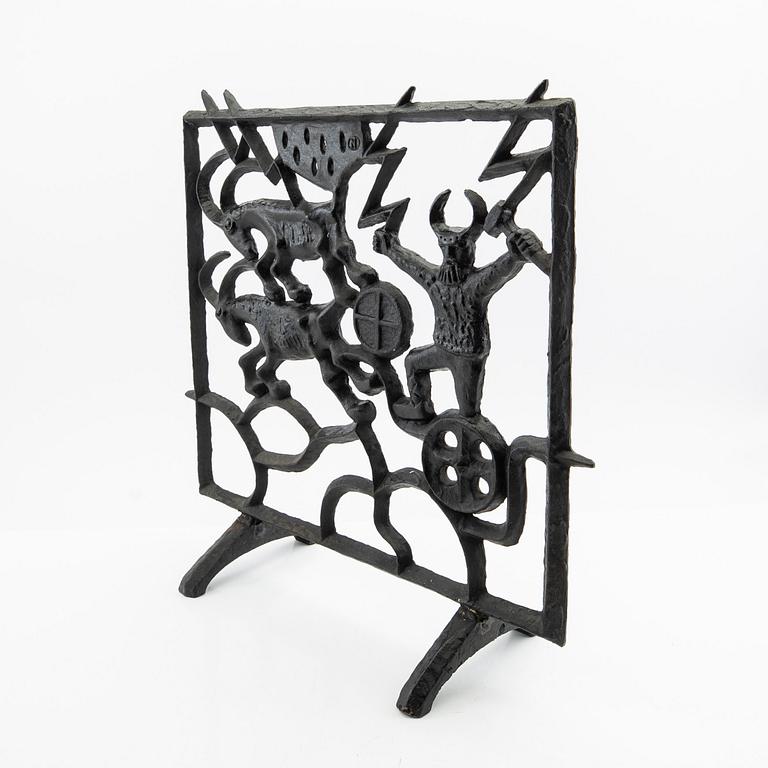 Olle Hermansson, gnistskydd, gjutjärn, Husqvarna, 1960-tal.