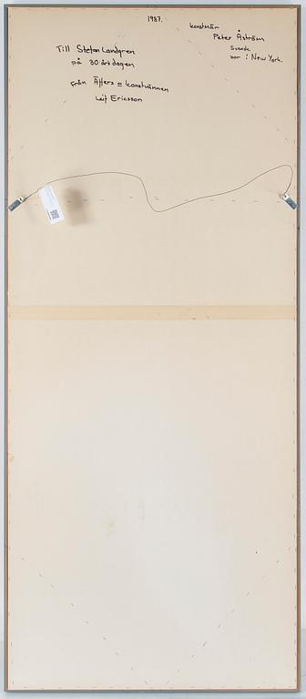 PETER ÅSTRÖM, olja på duk/collage, signerad.