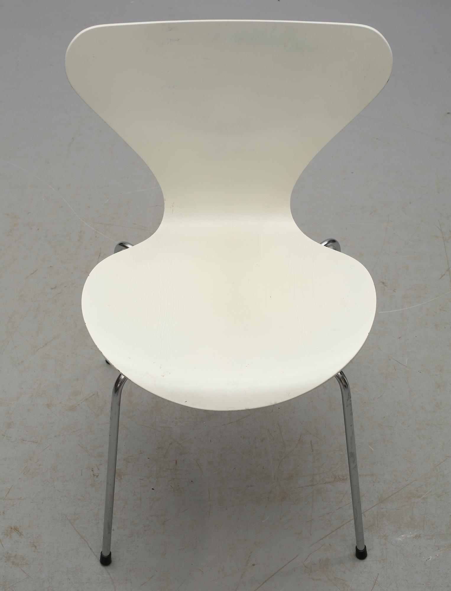 STOLAR, 4 st, "Sjuan", Arne Jacobsen, Fritz Hansen, 1982.