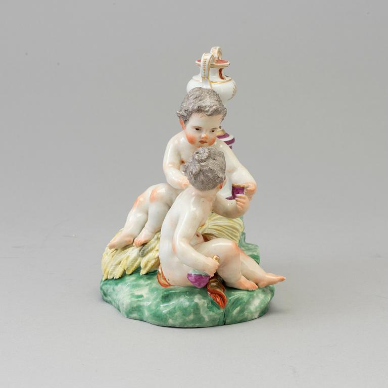 A allegorical figure group, unmarked, presumably Ludwigsburg, Germany, 19th Century.