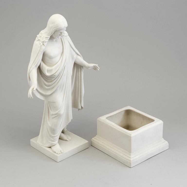 BERTEL THORVALDSEN, efter. Figurin, parian, Gustavsberg, 1934.