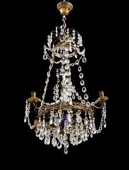 LJUSKRONA, gustaviansk stil, 1900-talets mitt. Höjd ca 72 cm.