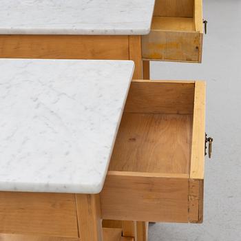 A pair of nightstands, 20th century.
