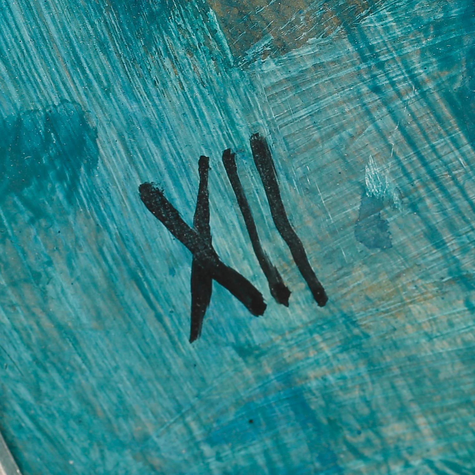 MALTE NYBERG TOLF, olja på pannå. Signerad XII.