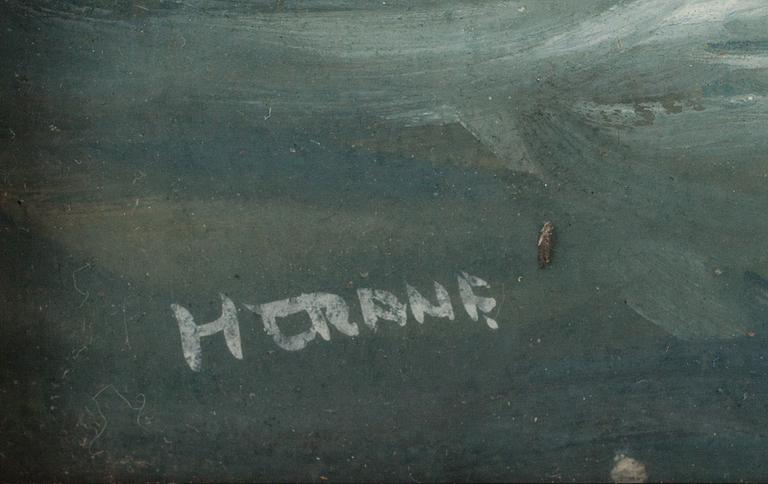 OKÄND KONSTNÄR, gouache, signerad H Crane.