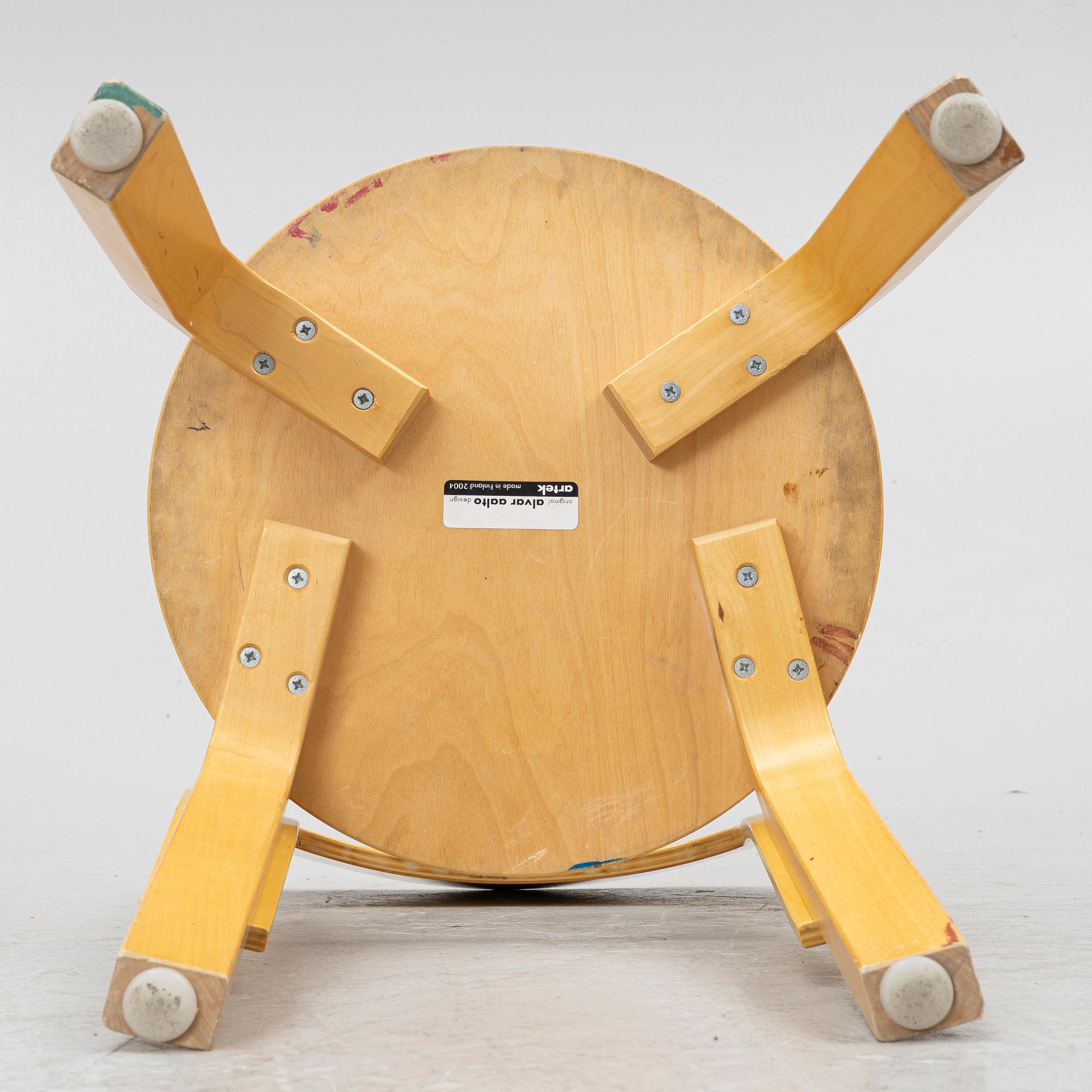Alvar Aalto, children's chairs, 6 pcs, Artek, Finland.