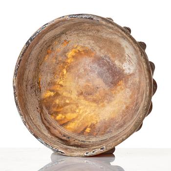 A mould-blown glass bowl, probably Iran, circa 12-13th century.