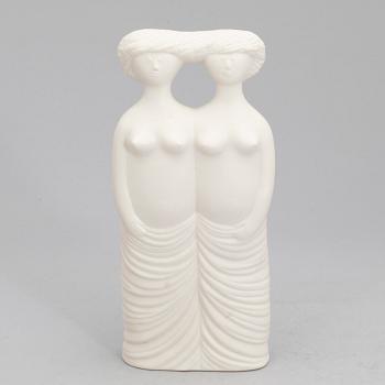 STIG LINDBERG, figurin, parian, "Tvillingarna" ur serien Figurin, Gustavsberg.