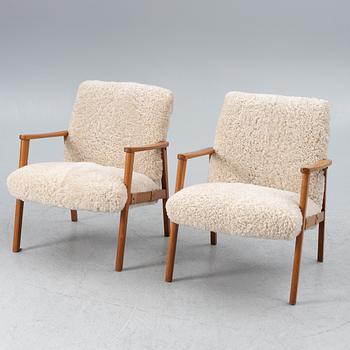 A pair of armchairs, mid-20th century.