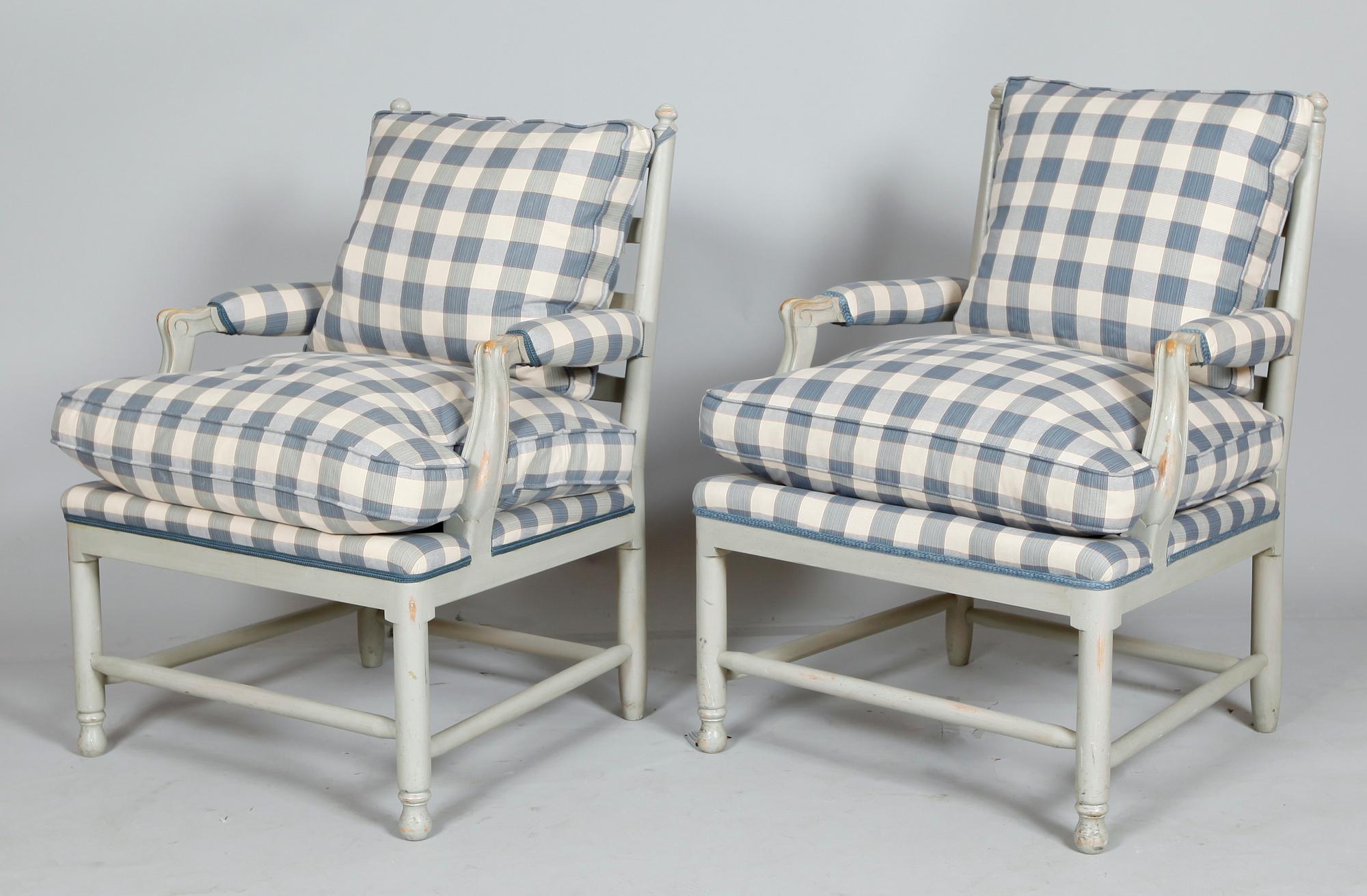 FÅTÖLJER, 1 par, Gripsholmsmodell, modern tillverkning.