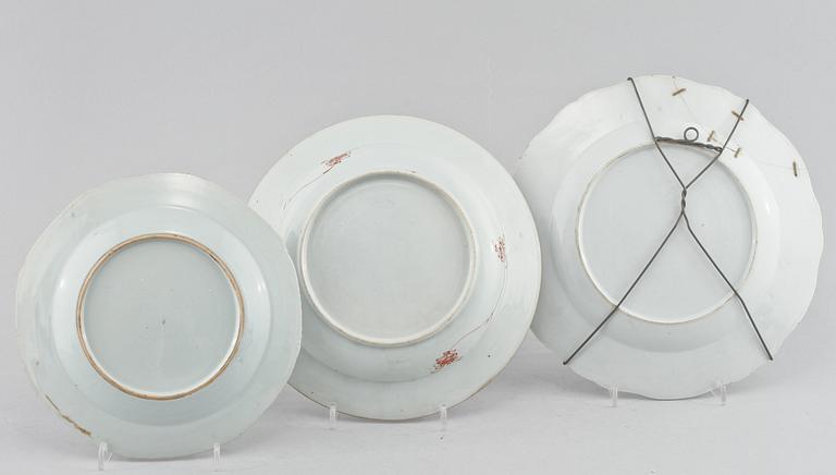TALLRIKAR, 9 st, porslin, Kina, 1700/1800-tal.