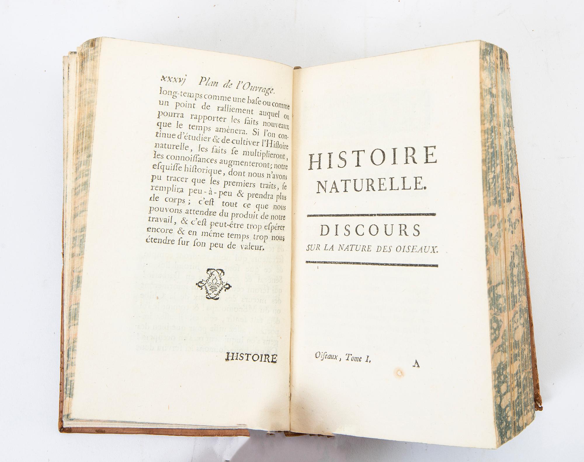 Georges-Louis Leclerc, Comte de Buffon, 'Histoire naturelle des oiseaux' 18 vol Paris 1770 - 1785.