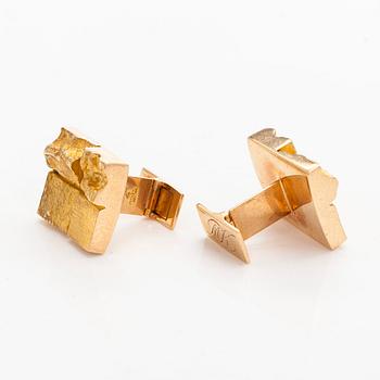 Björn Weckström, cufflinks, "Quadrate forms", 14K gold, Lapponia 1972.
