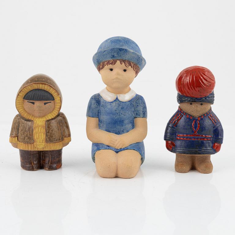 Lisa Larson, six stoneware figurines, Gustavsberg, Sweden.